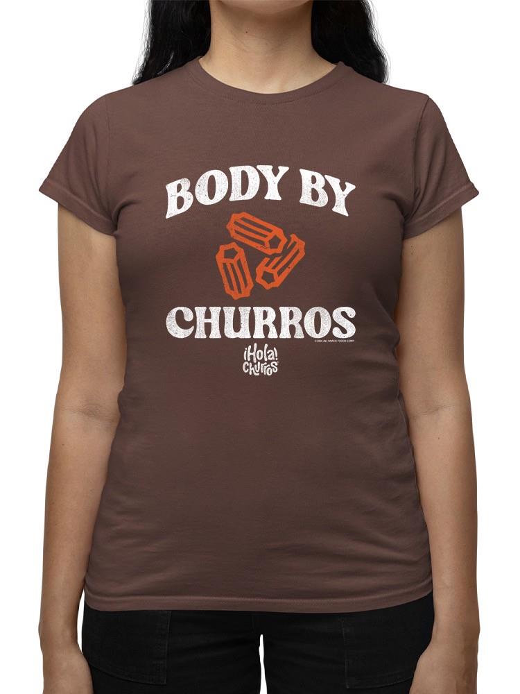 Funny Body By Churros Retro-Inspired Graphic Design Women's T-shirt - Picture 17 of 19