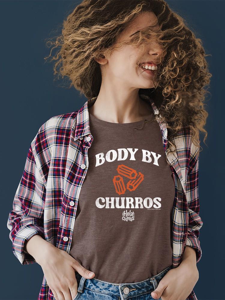 Funny Body By Churros Retro-Inspired Graphic Design Women's T-shirt - Picture 18 of 19