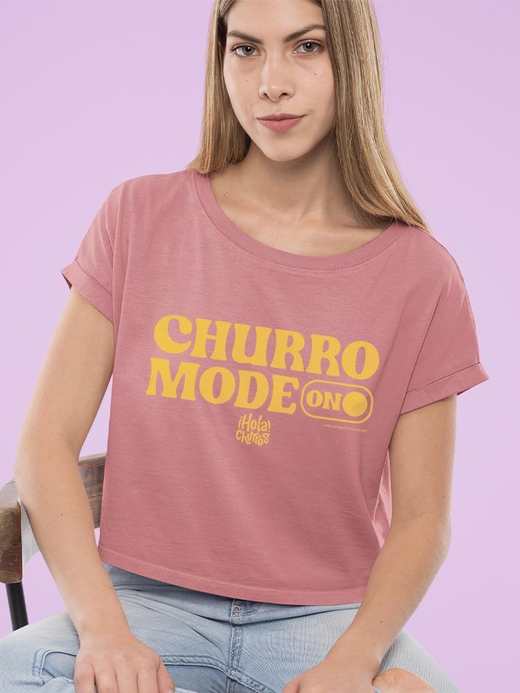 Camiseta corta para mujer Churro Mode On diseño retro audaz - Imagen 12 de 13