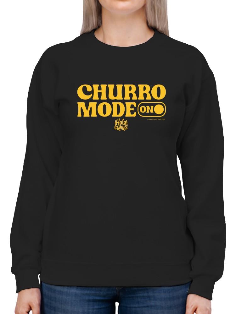 Churro Mode On Bold Retro Design Women's Sweatshirt - Picture 5 of 16