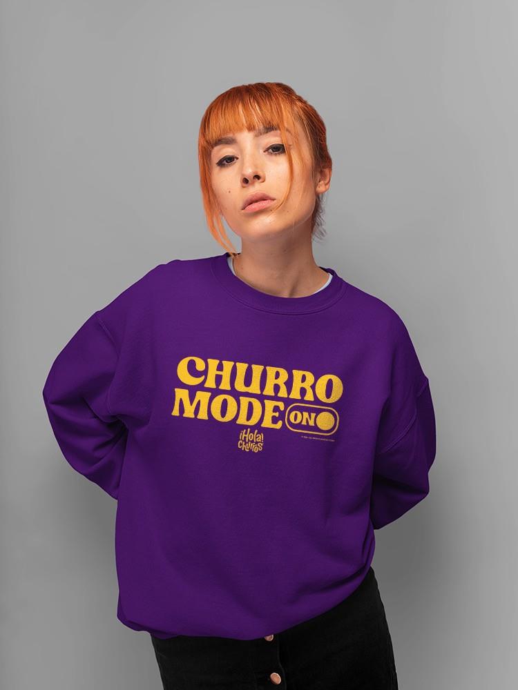 Churro Mode On Bold Retro Design Women's Sweatshirt - Picture 9 of 16