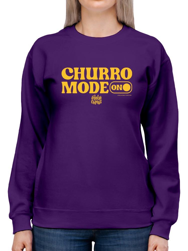 Churro Mode On Bold Retro Design Women's Sweatshirt - Picture 8 of 16