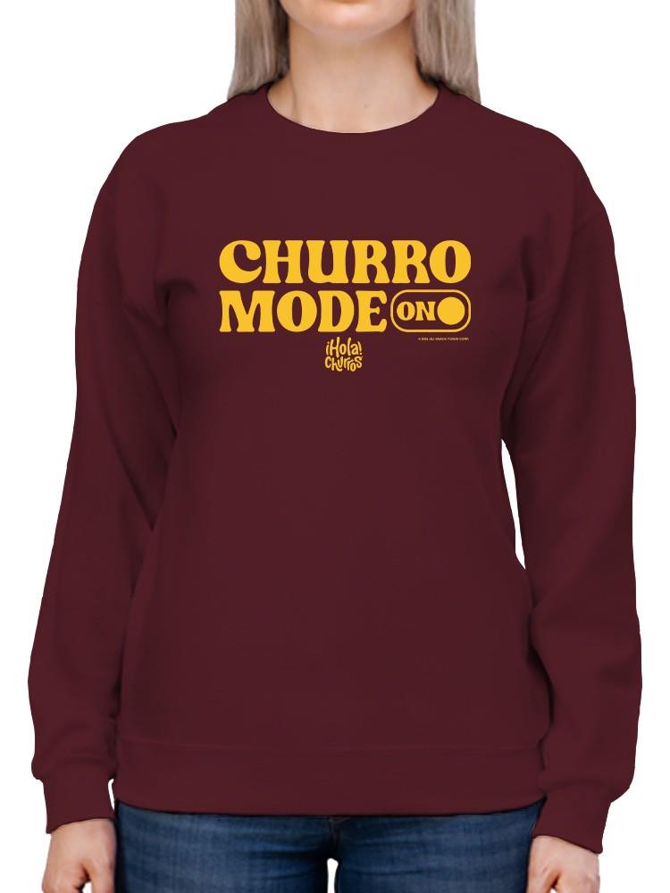 Churro Mode On Bold Retro Design Women's Sweatshirt - Picture 11 of 16