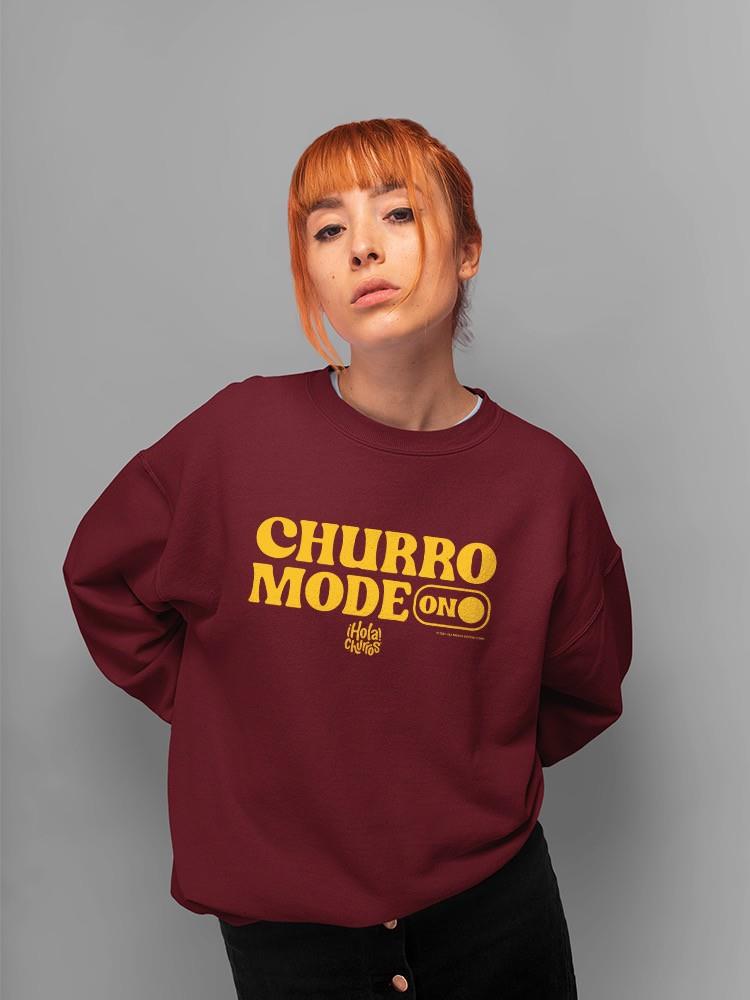 Churro Mode On Bold Retro Design Women's Sweatshirt - Picture 12 of 16