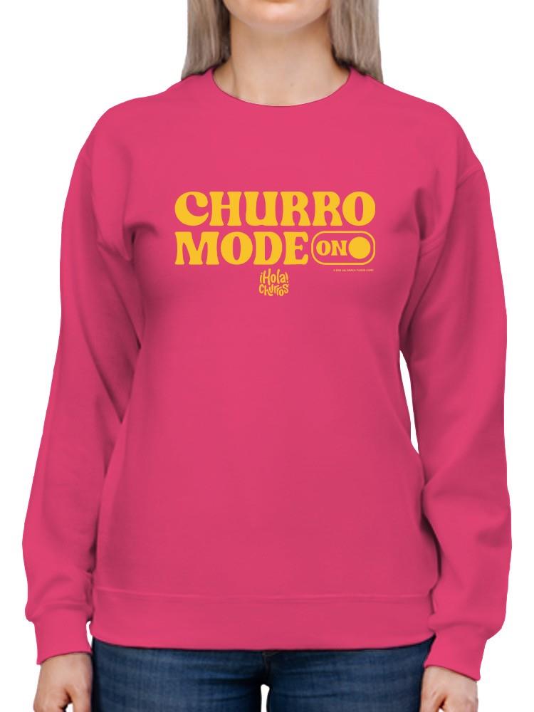Churro Mode On Bold Retro Design Women's Sweatshirt - Picture 14 of 16