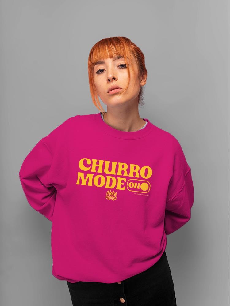 Churro Mode On Bold Retro Design Women's Sweatshirt - Picture 15 of 16