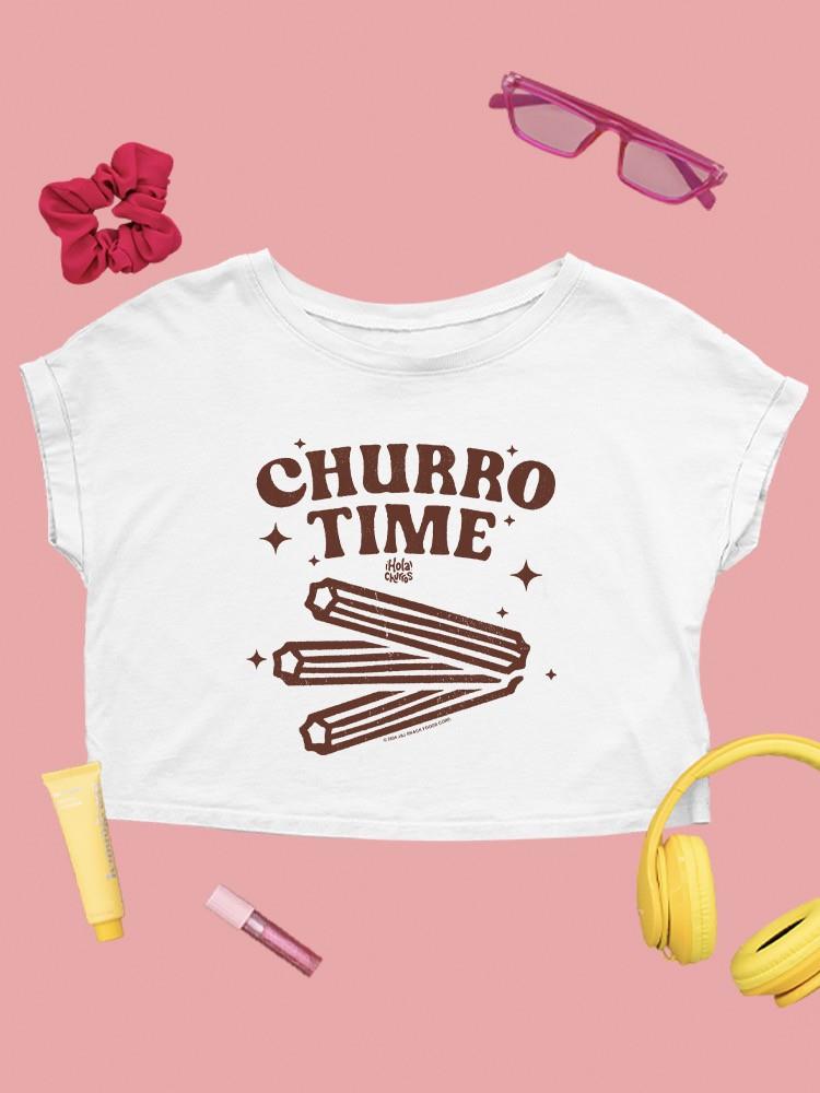 Churro Time Retro Starry Snack Women's Crop Tee - Picture 7 of 10