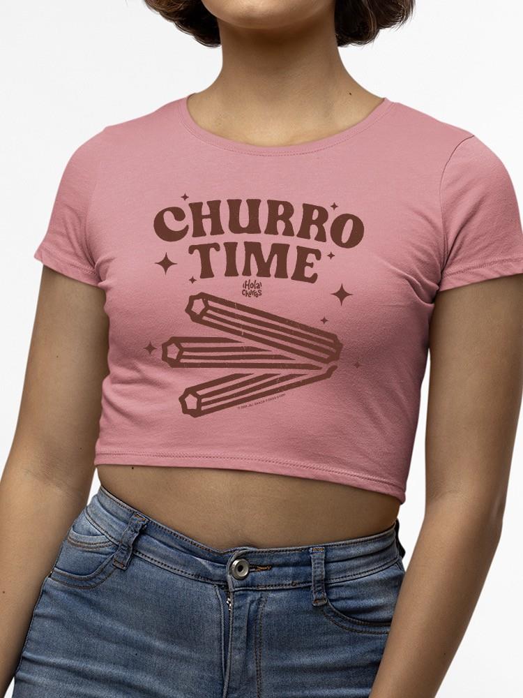 Churro Time Retro Starry Snack Women's Crop Tee - Picture 8 of 10