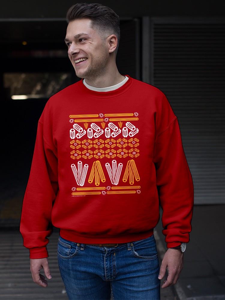 Sudadera para hombre con estampado de fiesta estampado de churro - Imagen 9 de 13