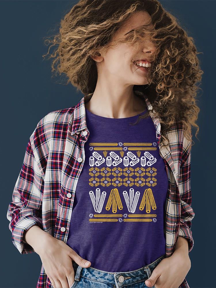 Camiseta para mujer con estampado de fiesta estampado de churro - Imagen 12 de 22