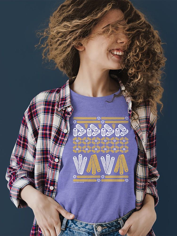 Camiseta para mujer con estampado de fiesta estampado de churro - Imagen 15 de 22