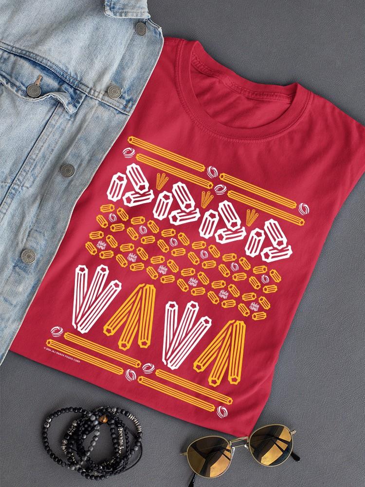 Camiseta para mujer con estampado de fiesta estampado de churro - Imagen 19 de 22