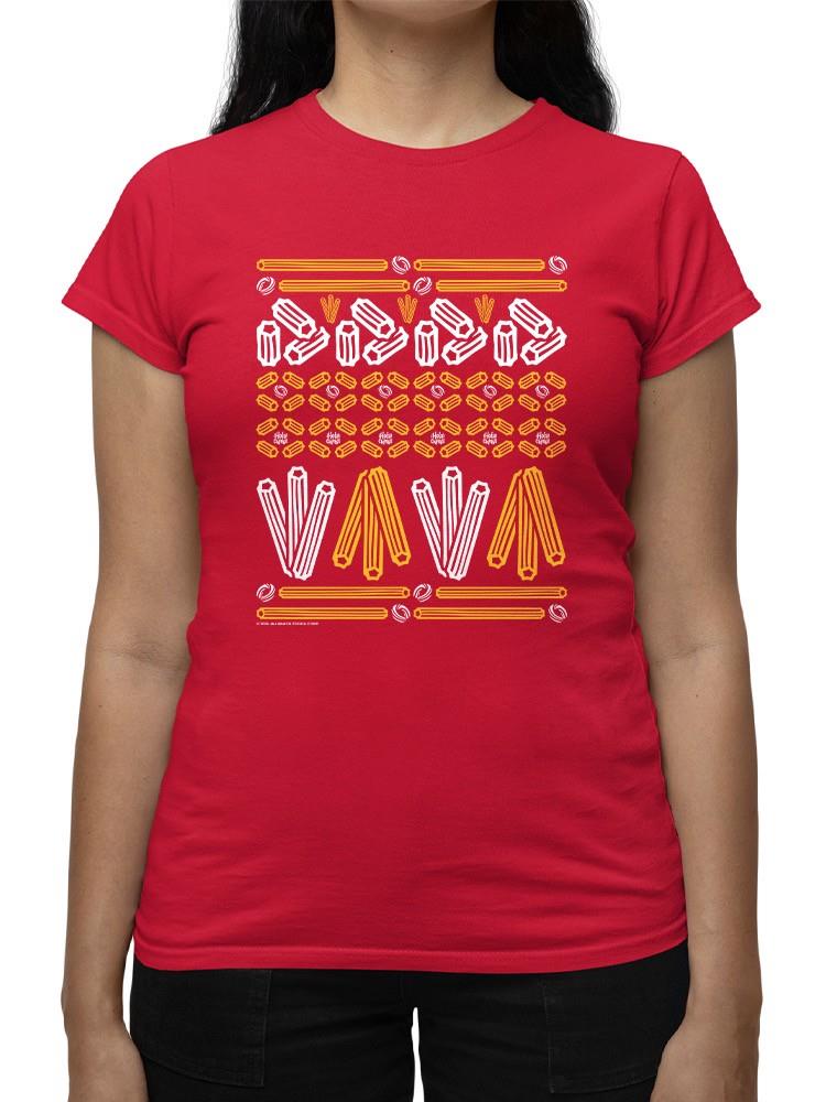 Camiseta para mujer con estampado de fiesta estampado de churro - Imagen 17 de 22
