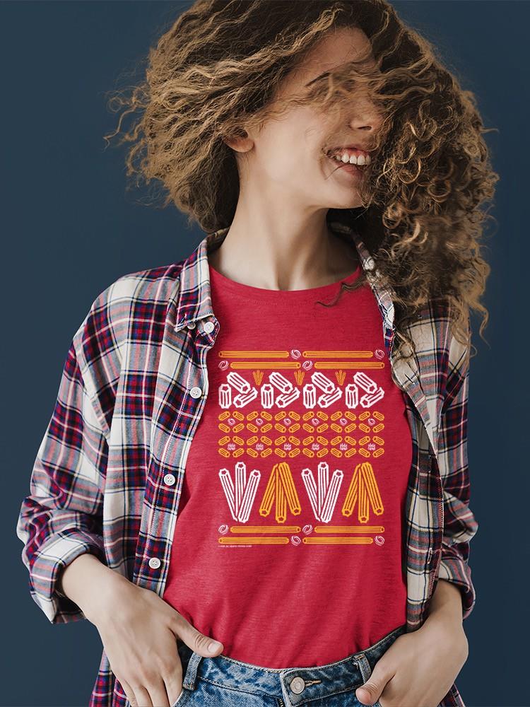 Camiseta para mujer con estampado de fiesta estampado de churro - Imagen 18 de 22