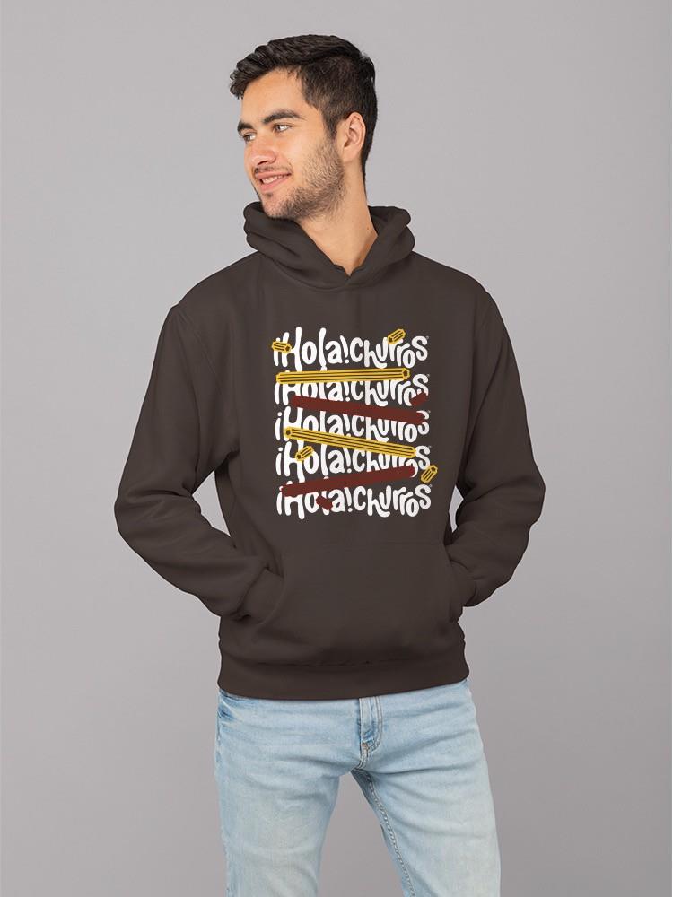 Colorful Churro Art - Fun Graphic Print Men's Hoodie - Picture 8 of 18
