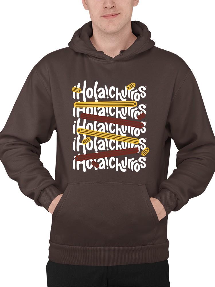 Colorful Churro Art - Fun Graphic Print Men's Hoodie - Picture 7 of 18