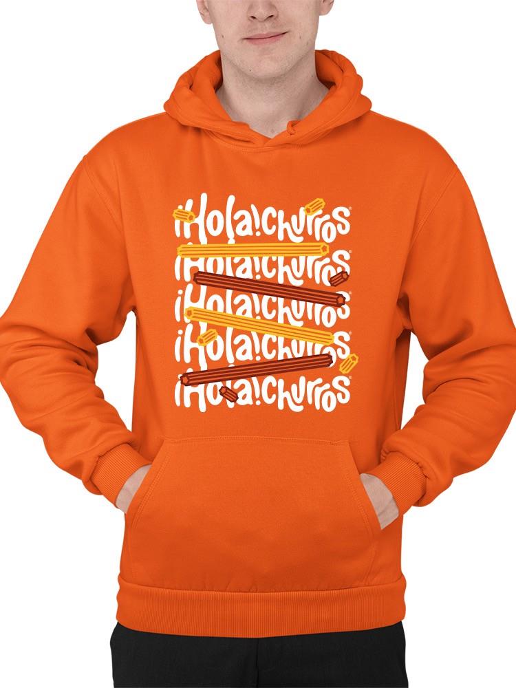 Colorful Churro Art - Fun Graphic Print Men's Hoodie - Picture 13 of 18