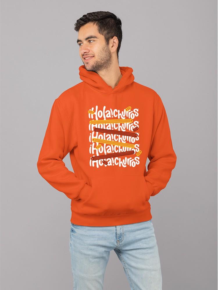 Colorful Churro Art - Fun Graphic Print Men's Hoodie - Picture 14 of 18