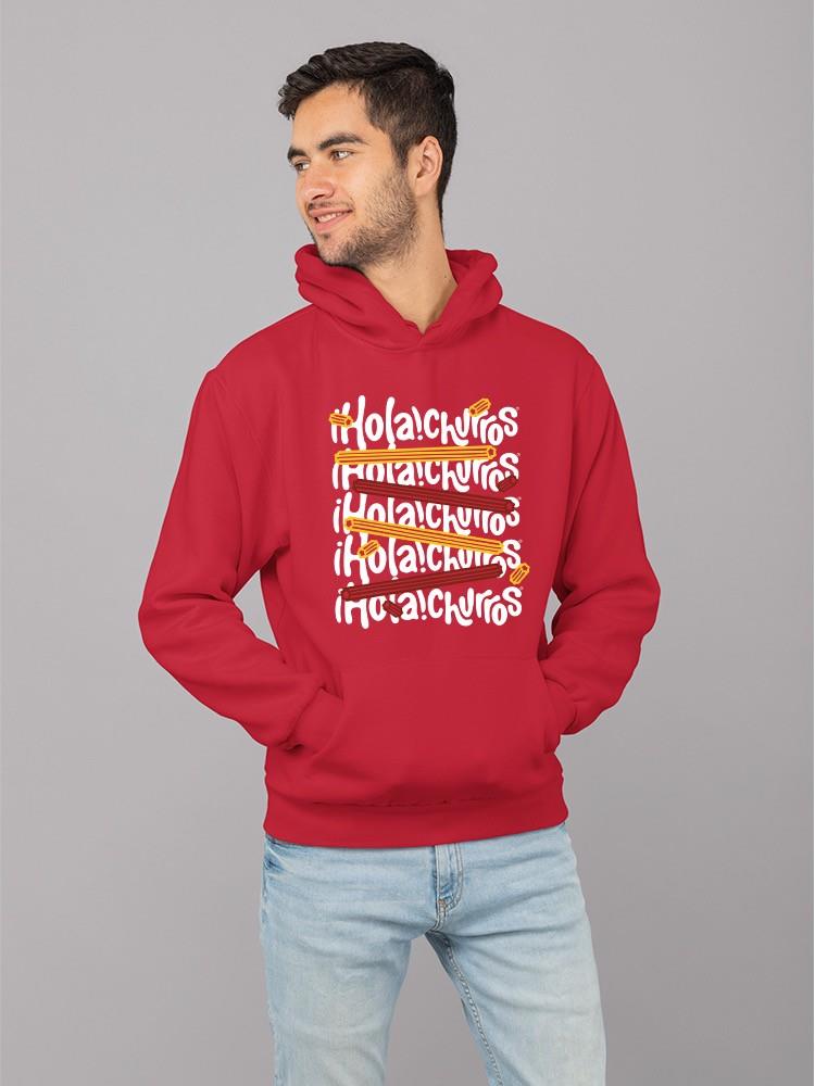 Colorful Churro Art - Fun Graphic Print Men's Hoodie - Picture 17 of 18