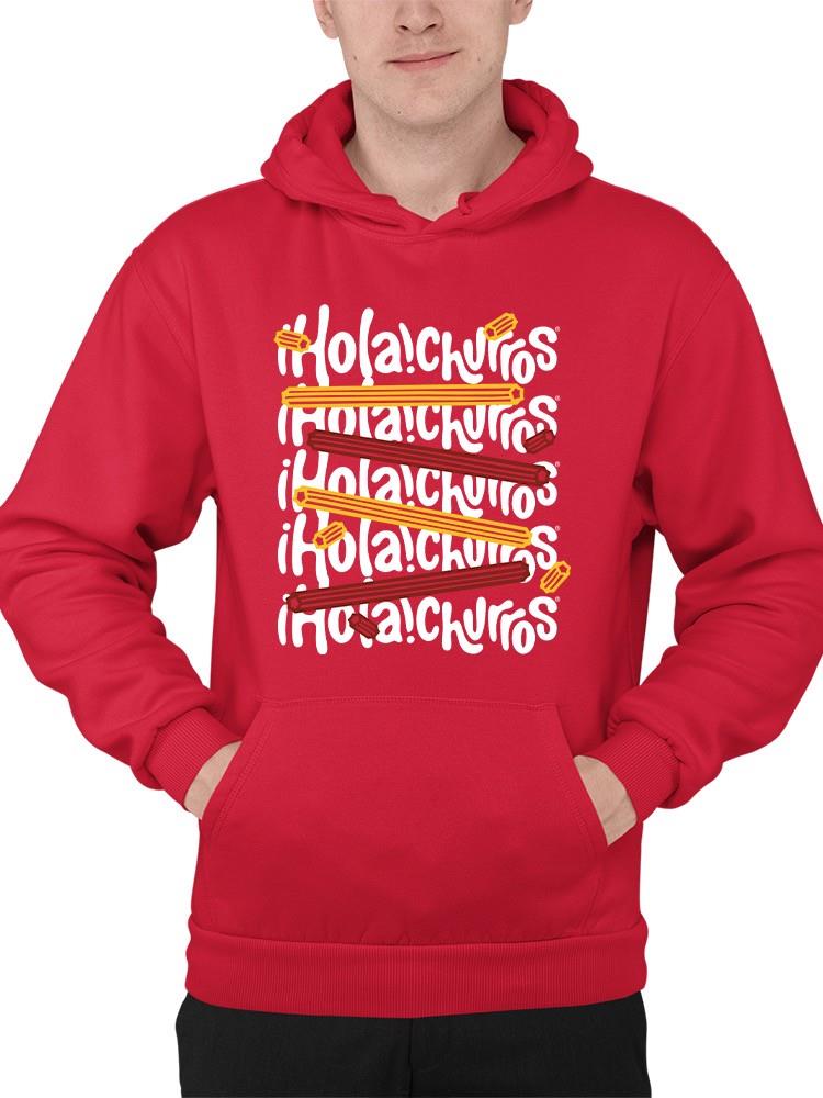 Colorful Churro Art - Fun Graphic Print Men's Hoodie - Picture 16 of 18
