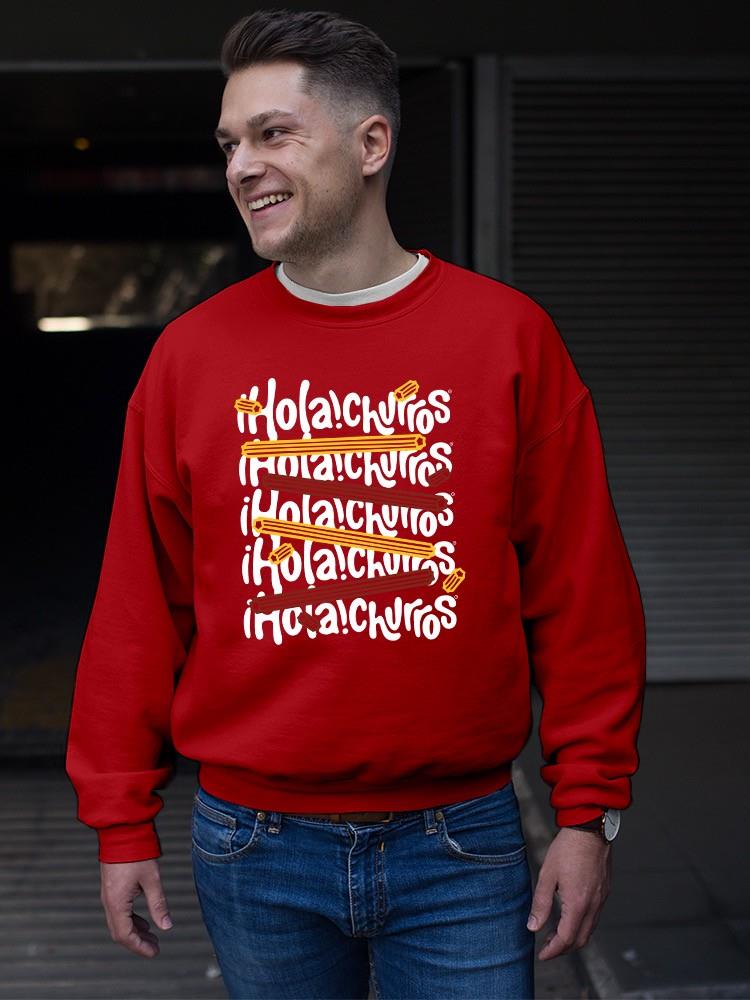 Colorido Churro Art - Divertida sudadera con estampado gráfico para hombre - Imagen 9 de 13