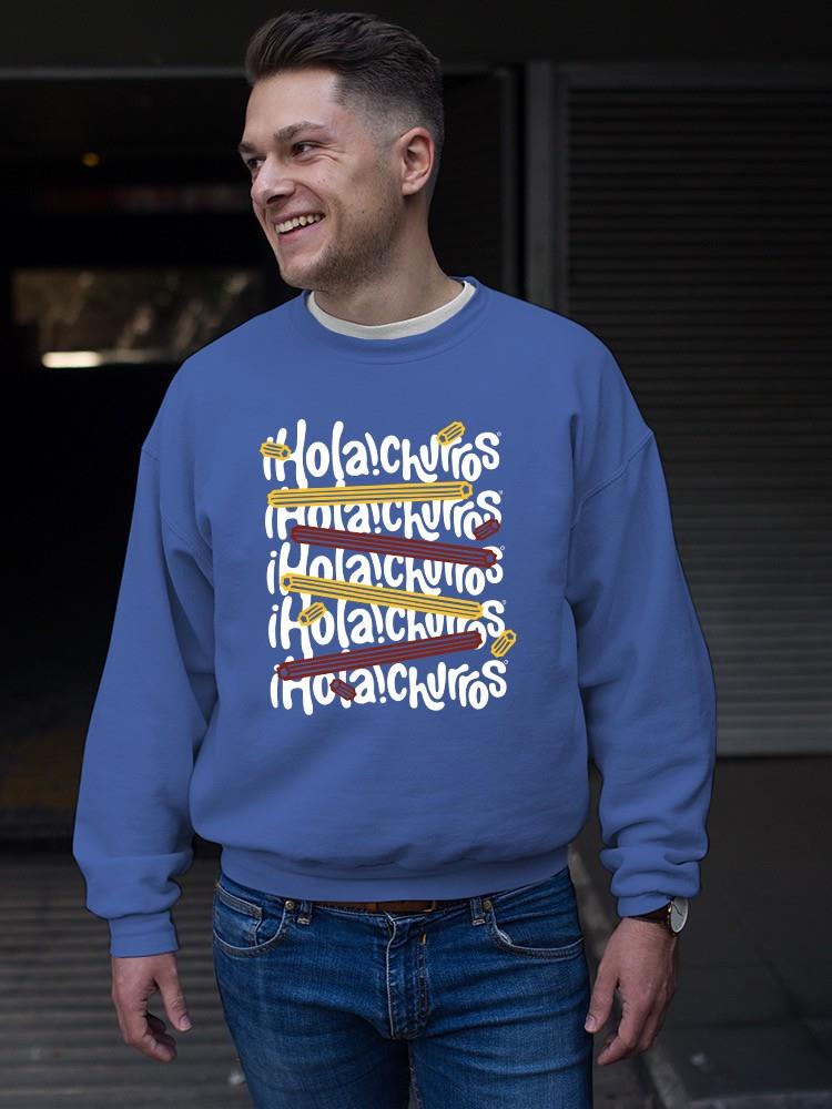 Colorido Churro Art - Divertida sudadera con estampado gráfico para hombre - Imagen 12 de 13