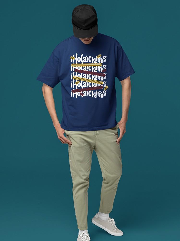 Colorful Churro Art - Fun Graphic Print Men's T-shirt - Picture 9 of 19