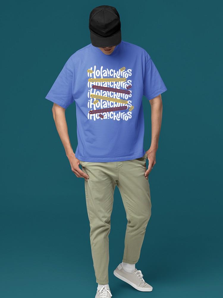 Colorful Churro Art - Fun Graphic Print Men's T-shirt - Picture 12 of 19