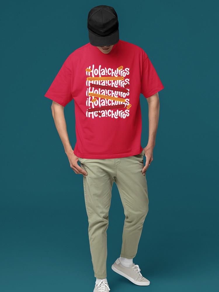 Colorful Churro Art - Fun Graphic Print Men's T-shirt - Picture 15 of 19