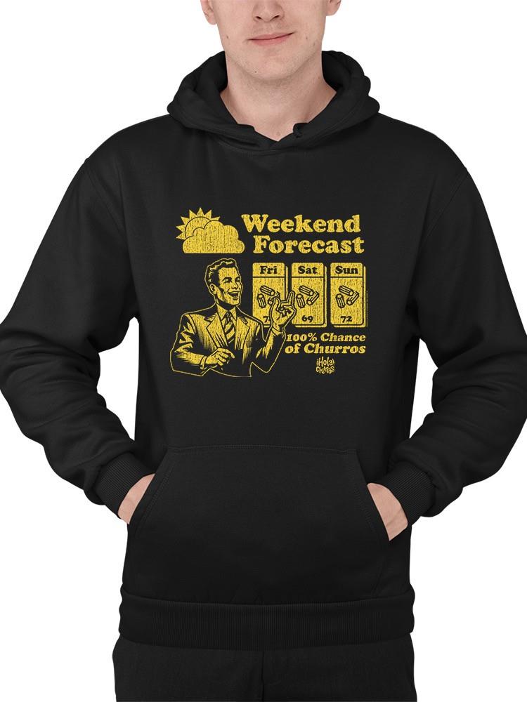 Weekend Forecast Graphic - Churro Fun Design Men's Hoodie - Picture 4 of 18