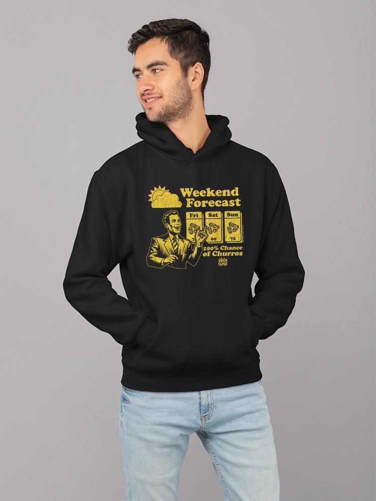 Weekend Forecast Graphic - Churro Fun Design Men's Hoodie - Picture 5 of 18