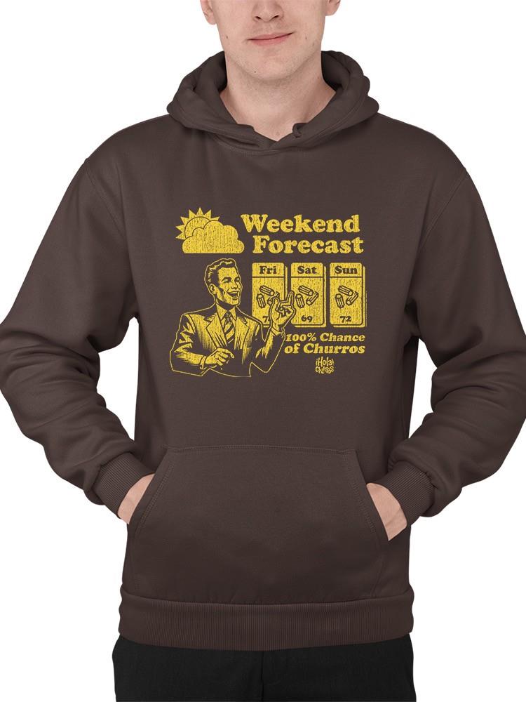 Weekend Forecast Graphic - Churro Fun Design Men's Hoodie - Picture 7 of 18