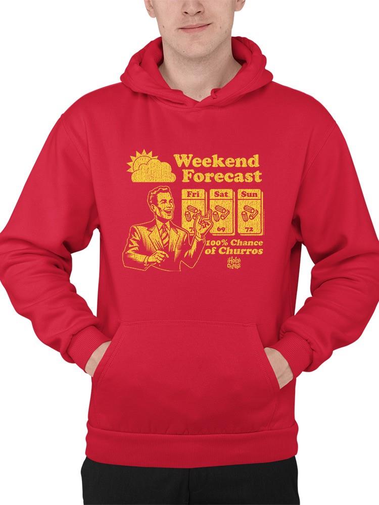 Weekend Forecast Graphic - Churro Fun Design Men's Hoodie - Picture 16 of 18