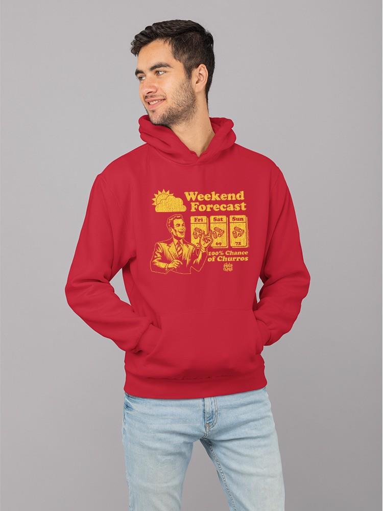 Weekend Forecast Graphic - Churro Fun Design Men's Hoodie - Picture 17 of 18