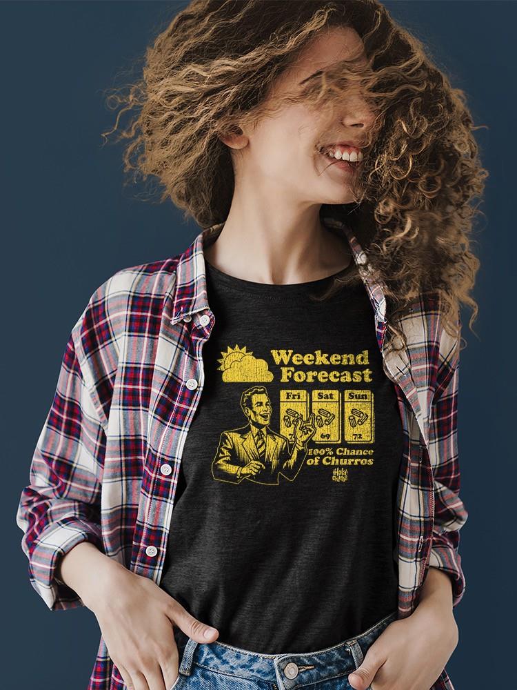 Gráfico de pronóstico de fin de semana - Camiseta para mujer Churro Fun Design - Imagen 6 de 22