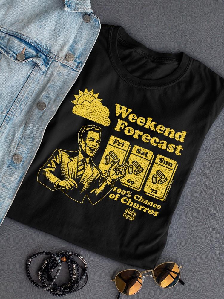Gráfico de pronóstico de fin de semana - Camiseta para mujer Churro Fun Design - Imagen 7 de 22