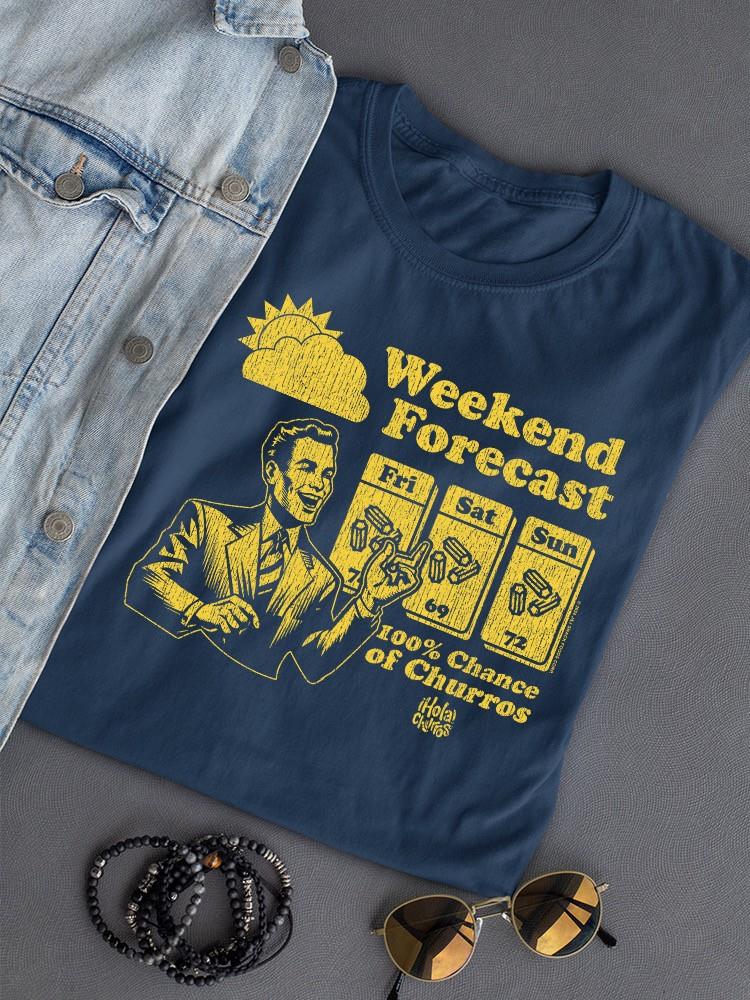 Gráfico de pronóstico de fin de semana - Camiseta para mujer Churro Fun Design - Imagen 10 de 22