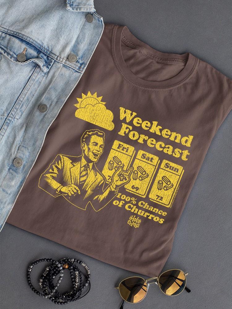 Gráfico de pronóstico de fin de semana - Camiseta para mujer Churro Fun Design - Imagen 22 de 22