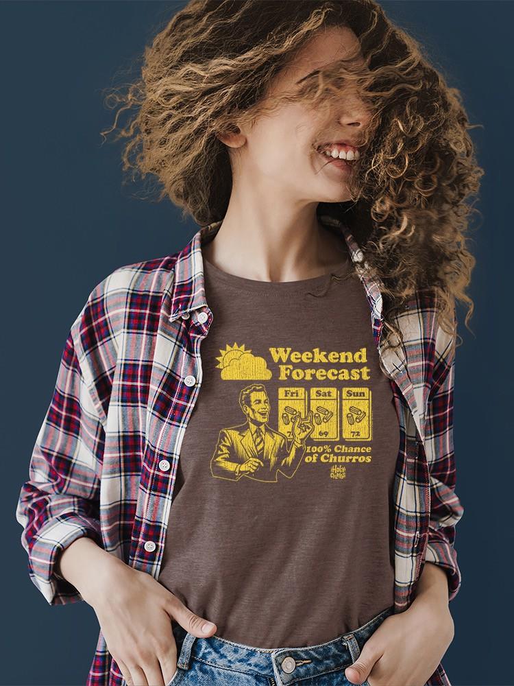 Gráfico de pronóstico de fin de semana - Camiseta para mujer Churro Fun Design - Imagen 21 de 22
