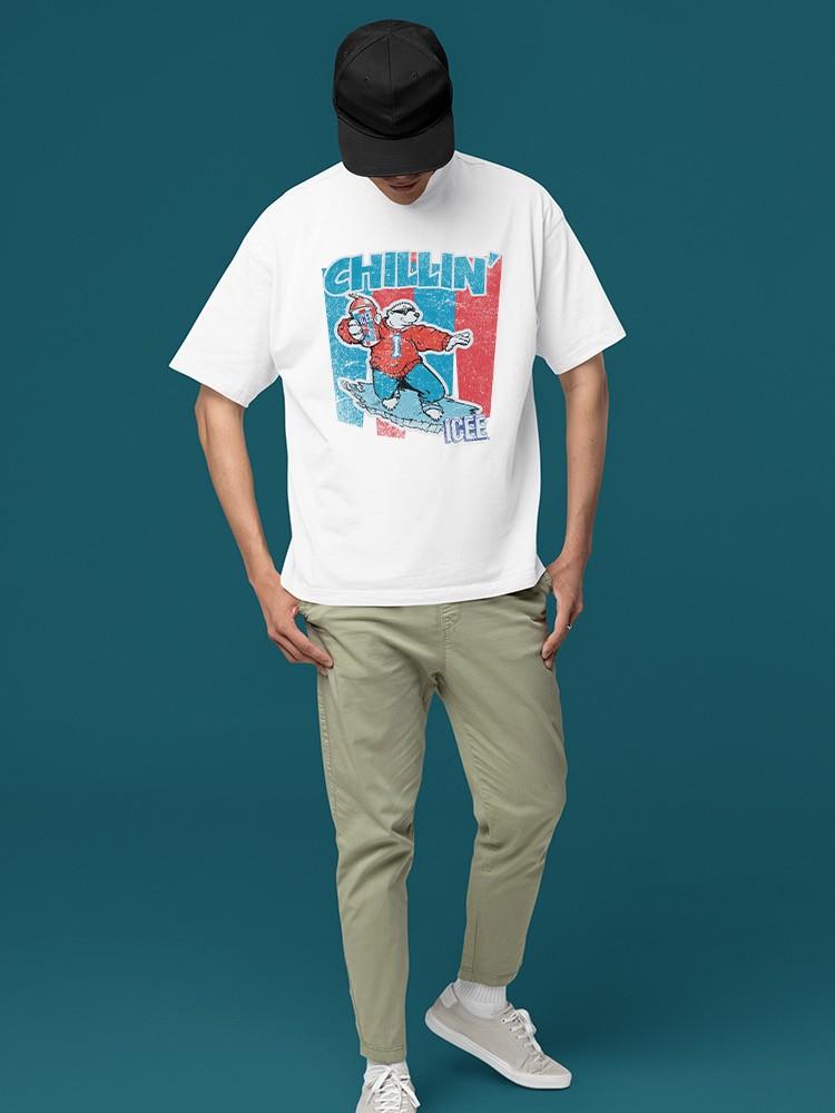 Officially Licensed ICEE Chillin' Polar Bear Retro Men's T-shirt - Picture 9 of 16