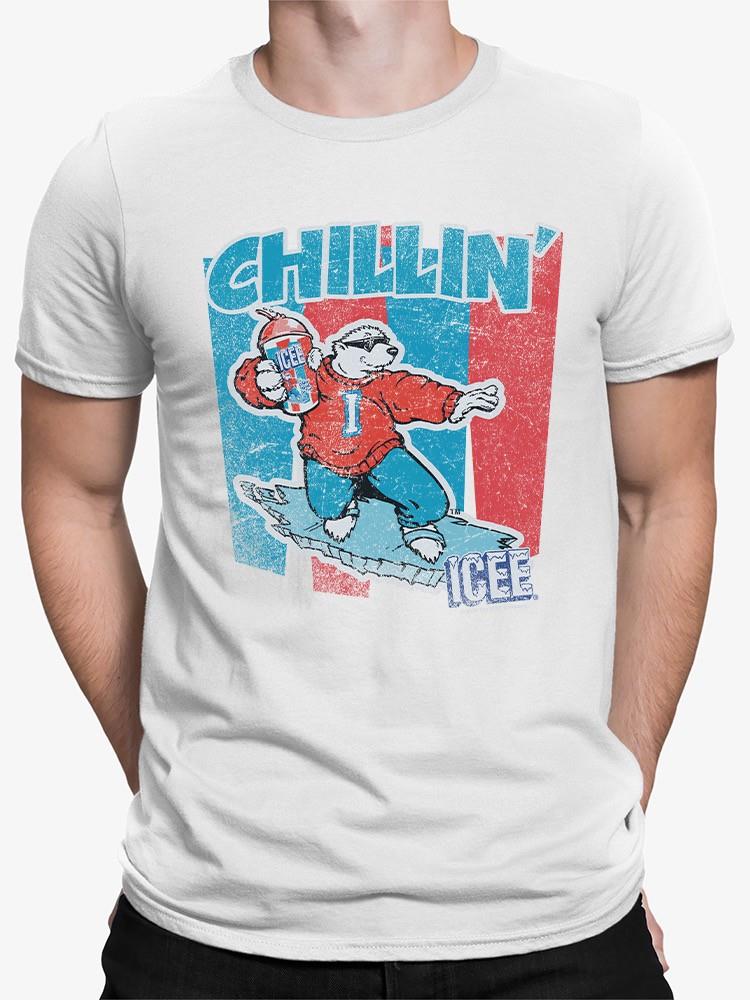 Officially Licensed ICEE Chillin' Polar Bear Retro Men's T-shirt - Picture 8 of 16