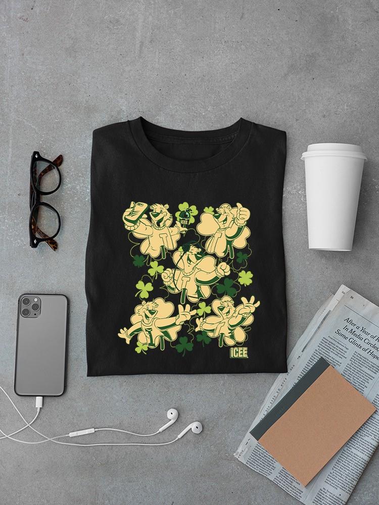 Officially Licensed ICEE Fun, Festive Shamrock-Themed Graphic Men's T-shirt - Picture 7 of 16