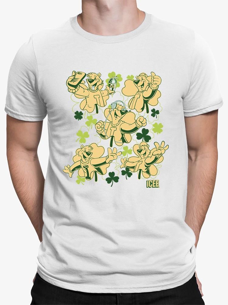Officially Licensed ICEE Fun, Festive Shamrock-Themed Graphic Men's T-shirt - Picture 8 of 16