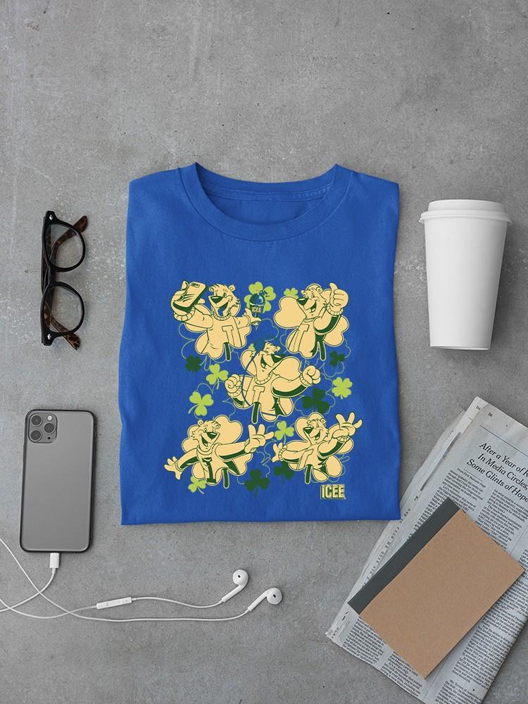 Officially Licensed ICEE Fun, Festive Shamrock-Themed Graphic Men's T-shirt - Picture 13 of 16