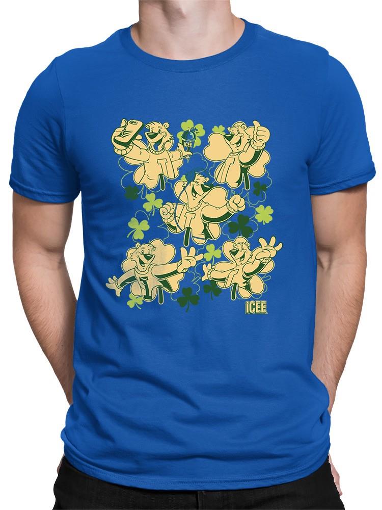Officially Licensed ICEE Fun, Festive Shamrock-Themed Graphic Men's T-shirt - Picture 11 of 16
