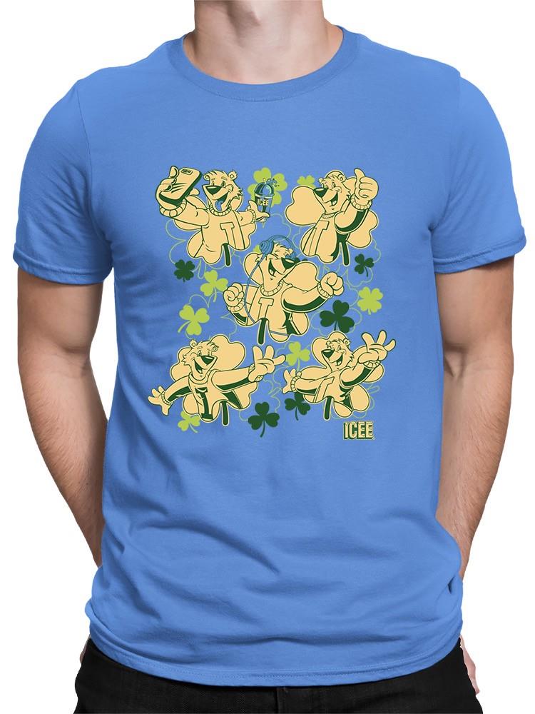 Officially Licensed ICEE Fun, Festive Shamrock-Themed Graphic Men's T-shirt - Picture 14 of 16