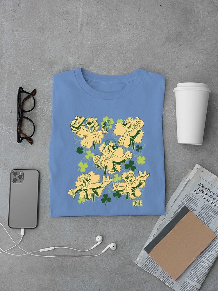Officially Licensed ICEE Fun, Festive Shamrock-Themed Graphic Men's T-shirt - Picture 16 of 16