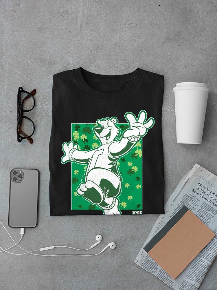 Officially Licensed ICEE Shamrock Bear St. Patrick's Day Graphic Men's T-shirt - Picture 7 of 19