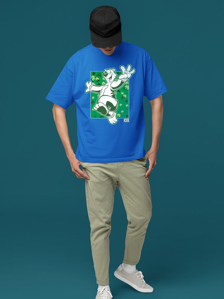 Officially Licensed ICEE Shamrock Bear St. Patrick's Day Graphic Men's T-shirt - Picture 15 of 19