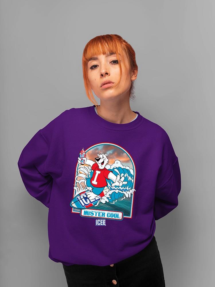 Offiziell lizenziertes ICEE Surfing Wave Vibes - cooles Design Sweatshirt Damen - Bild 9 von 22